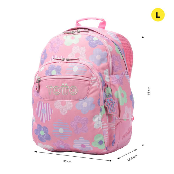 Mochila Escolar Totto Reforzada Rosa Margaly (1)