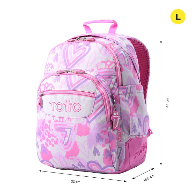 Mochila Escolar Totto Reforzada Rosa Amalia (1)