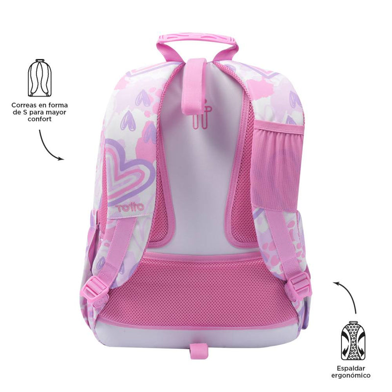 Mochila Escolar Totto Adaptable a Carro Rosa Amalia (2)