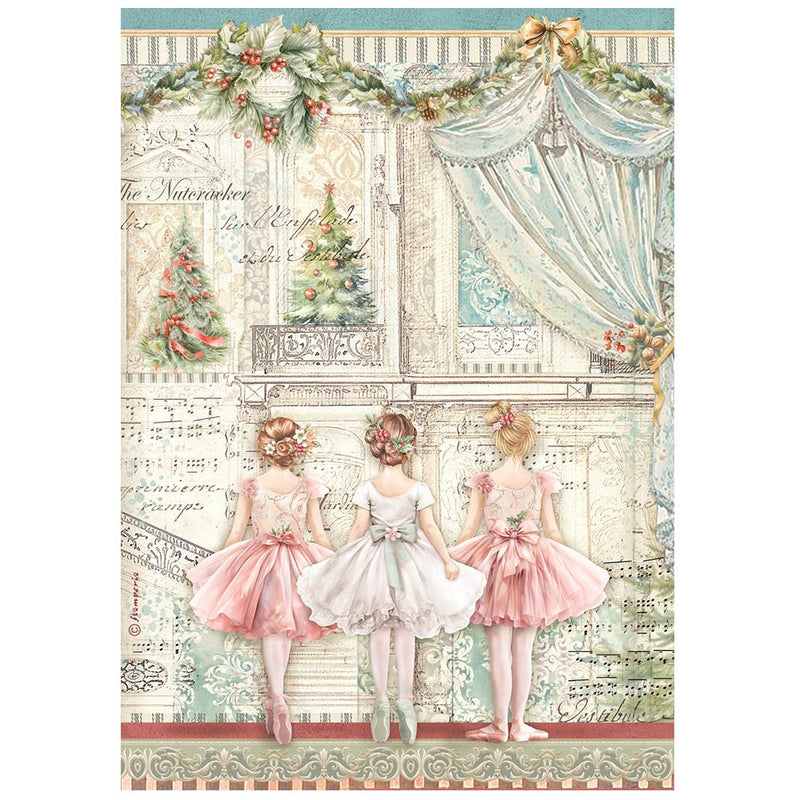 Papel de Arroz A4 Navidad The Nutcracker Stamperia