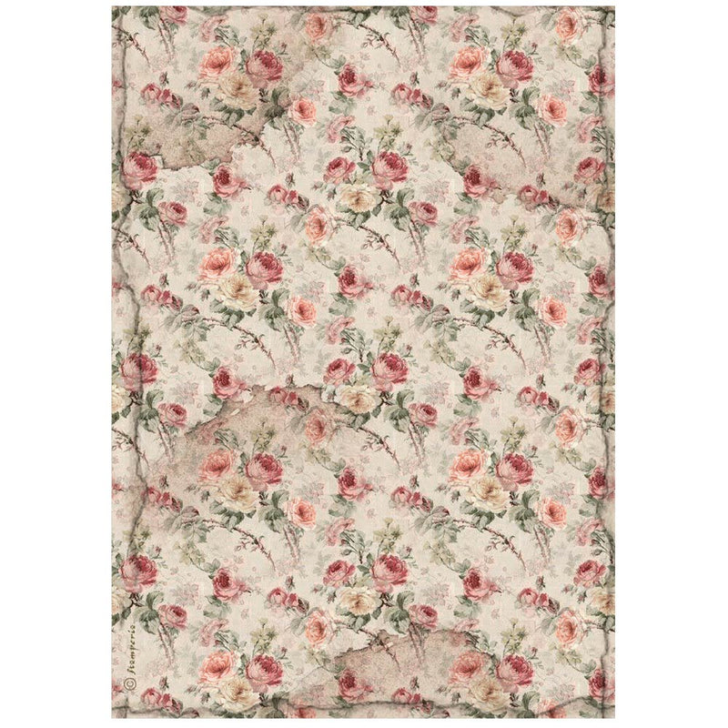 Papel de Arroz A4 House of Roses Stamperia