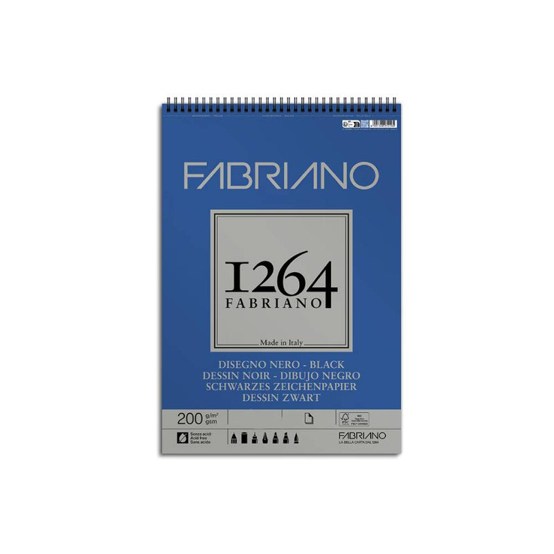 Bloc de Dibujo Negro A5 1264 Fabriano