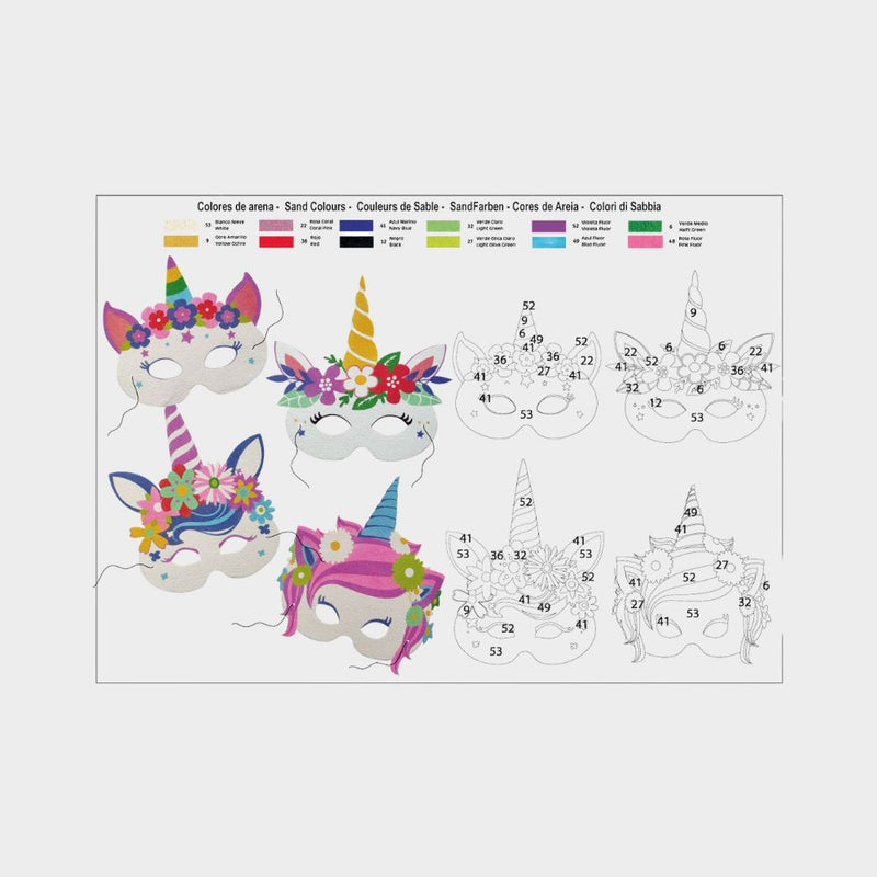 Kit Pintar con Arenas Máscaras Unicornios Arenart (3)