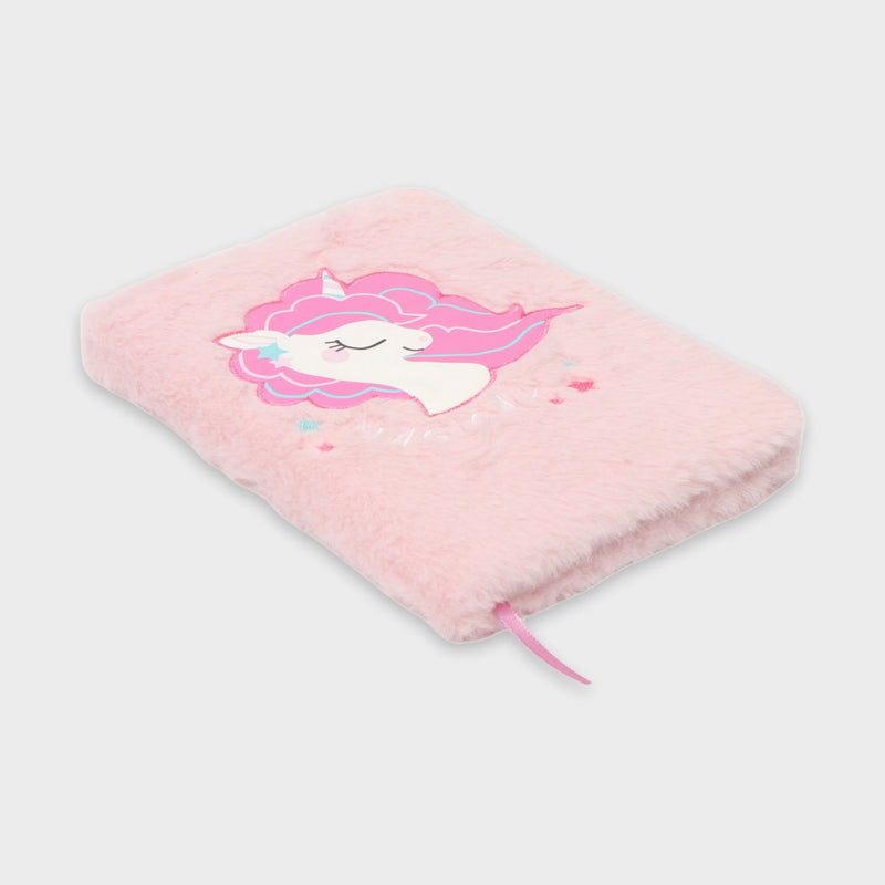 libreta unicornio a5 rosa de pelo