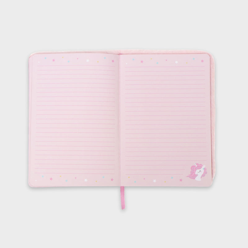 libreta a5 rosa líneas unicornio