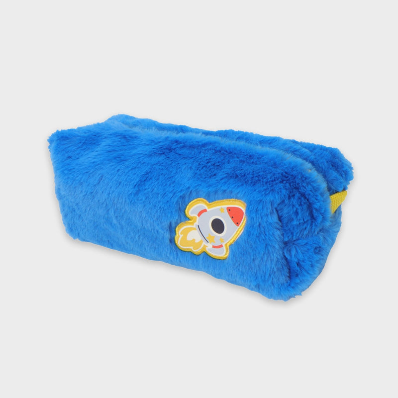 estuche layers of  azul peluche cohete