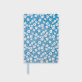 cuaderno flores a5 azul