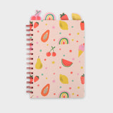 Libreta A4 Rosa de frutas cuadricula layers of