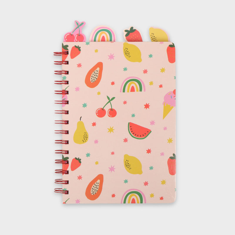 Libreta A4 Rosa de frutas cuadricula layers of