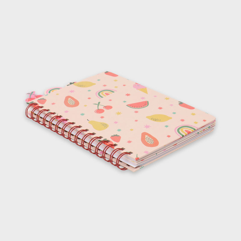 libreta A5 cuaderno frutas tropicales layers of