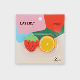 gomas de borrar frutas layers of