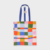 tote bag algodón cuadros colores layers of