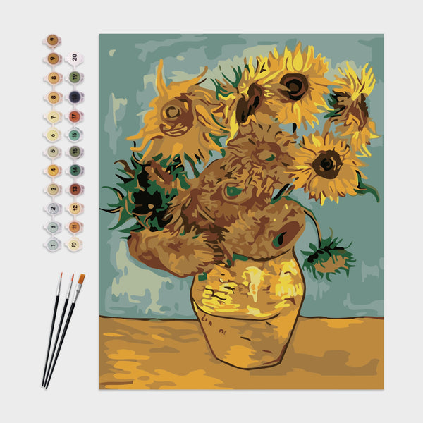 Pintar por Números Sunflowers Van Gogh Layers Of