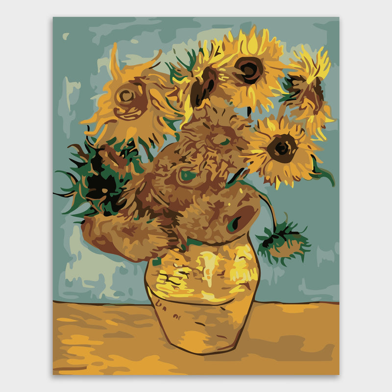 Pintar por Números Sunflowers Van Gogh Layers Of