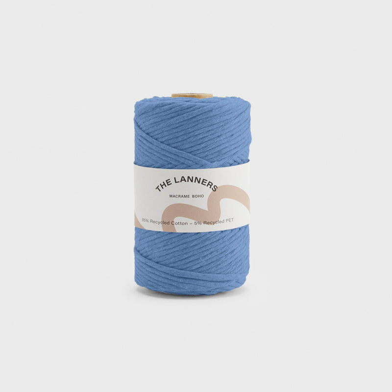 ovillo reciclado macramé boho the lanners sky blue