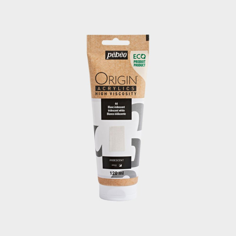 Pintura Acrílica Pebeo Origin 120ml & Blanco Iridiscente