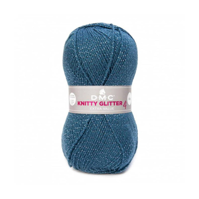 ovillo DMC knitty 4 glitter AZUL