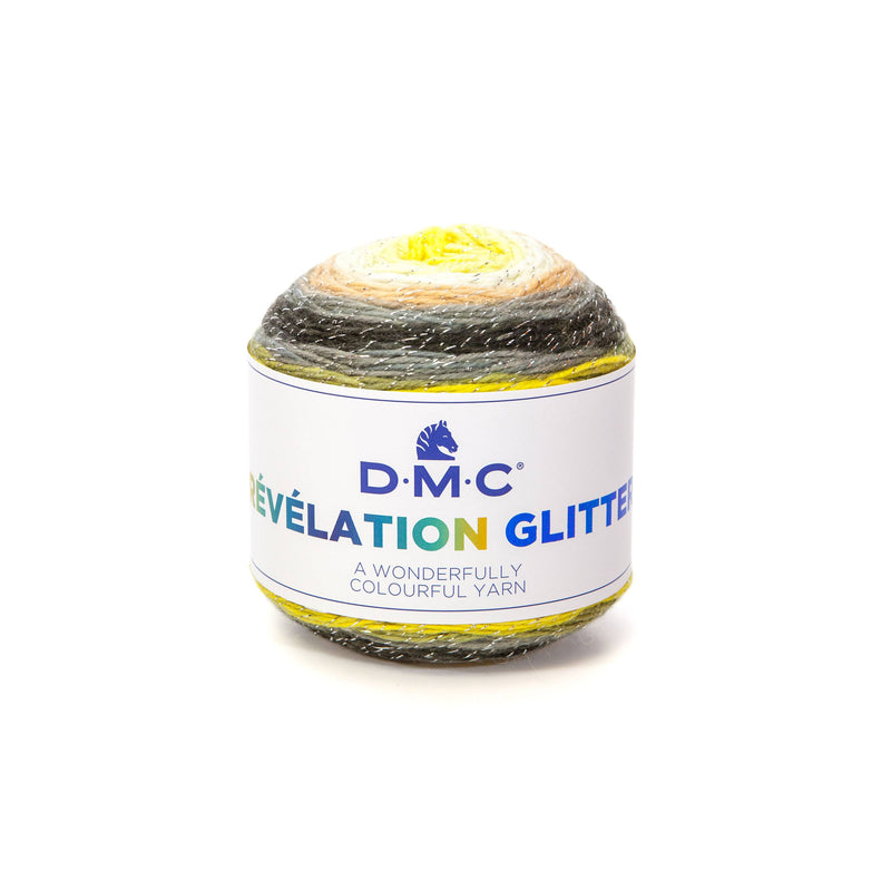 DMC ovillo glitter revelation amarilo y gris