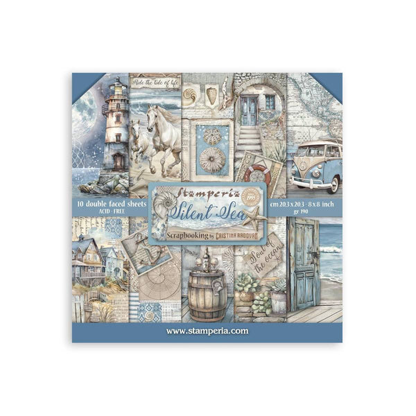 Bloc Scrapbooking 10 Hojas Silent Sea Stamperia