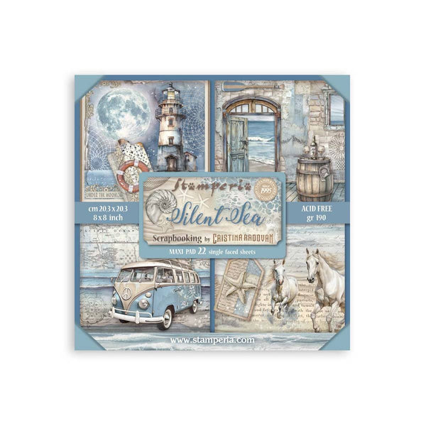 Bloc Scrapbooking 22 Hojas Silent Sea Stamperia