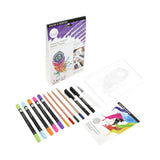 Set Colorear Dibujo Plumas Daler Rowney