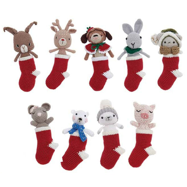 Pack 9 Amigurumis Calcetines Navidad Ricorumi