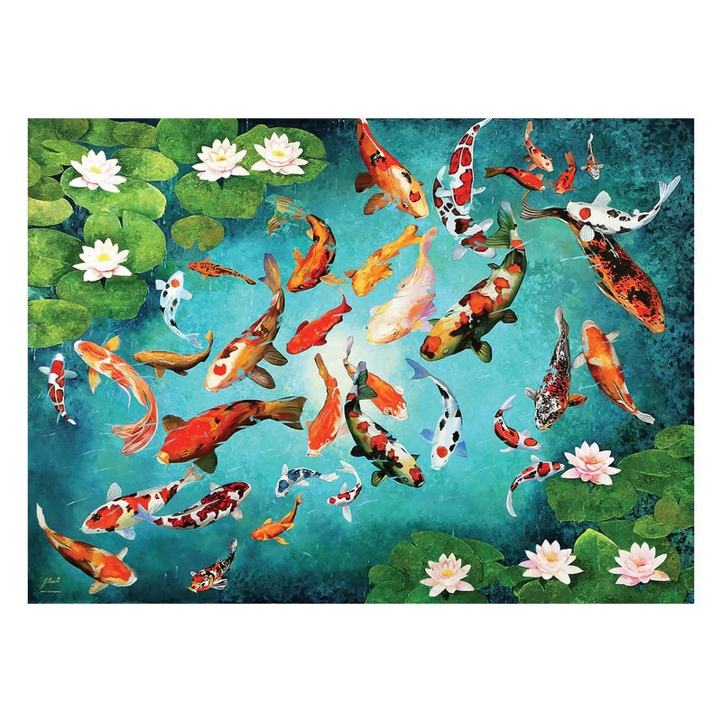 puzzles para adultos 1000 piezas peces koi eurographics