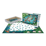 puzzles de 100 piezas colores peces koi eurographics