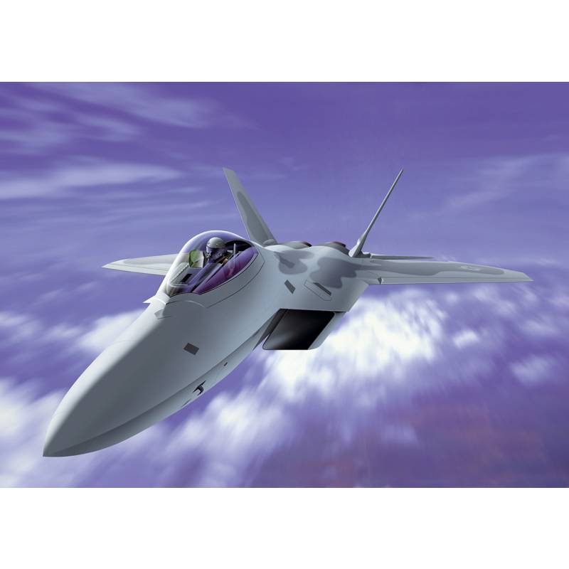 maqueta avion italeri set completo raptor f-22