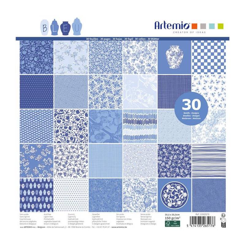 Bloc de Scrap 30 Hojas Bleu Artemio