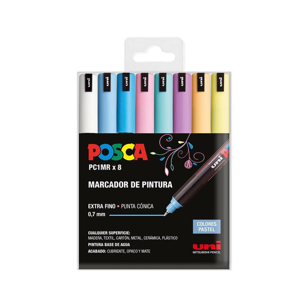 Set 8 Rotuladores PC-1MR Pastel Posca