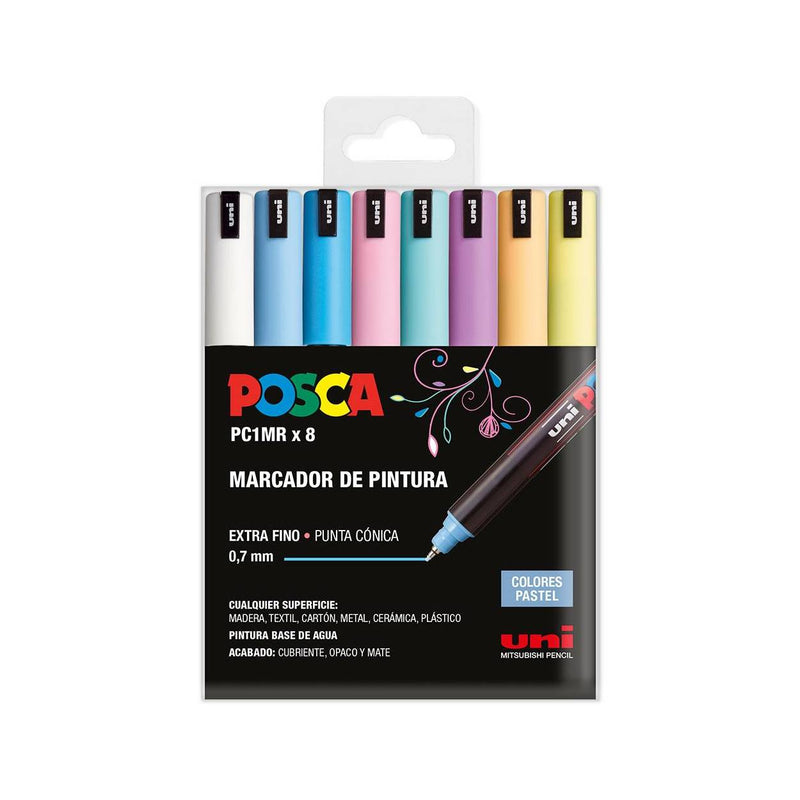 Set 8 Rotuladores PC-1MR Pastel Posca