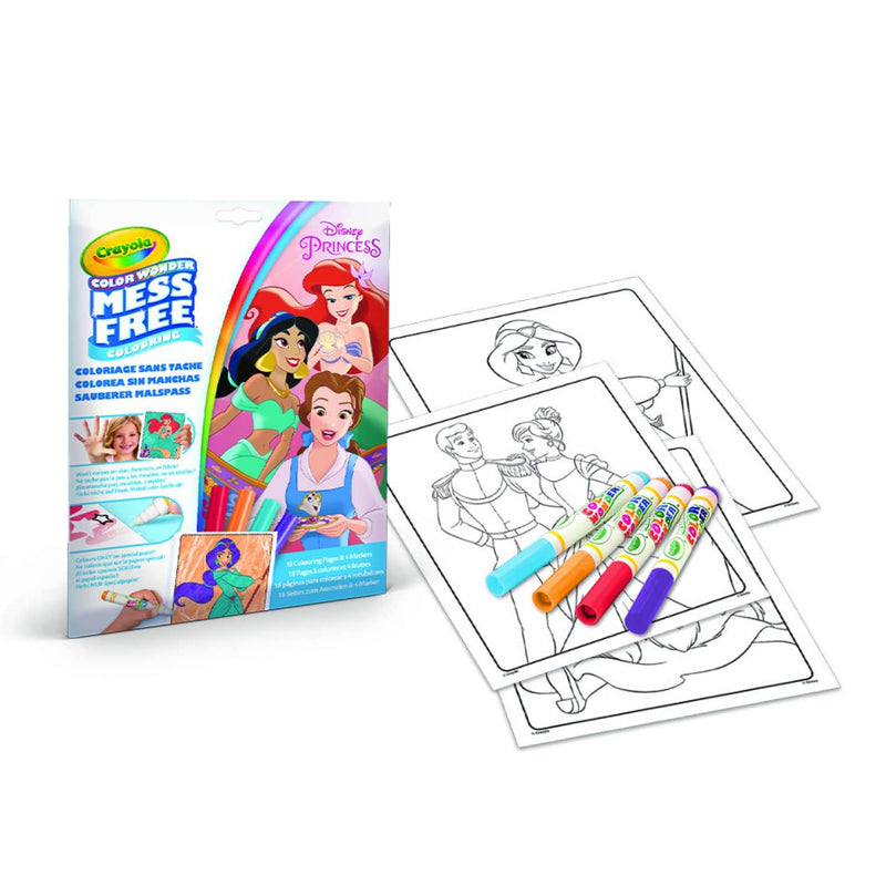 Kit Dibujos Colorea sin Manchas Princesas Disney Crayola