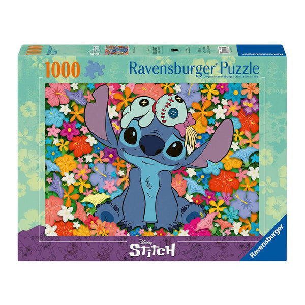 Puzzle 1000 Piezas Stitch Flores Ravensburger