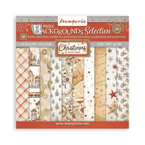 Bloc Scrapbooking Backrounds Christmas Stamperia