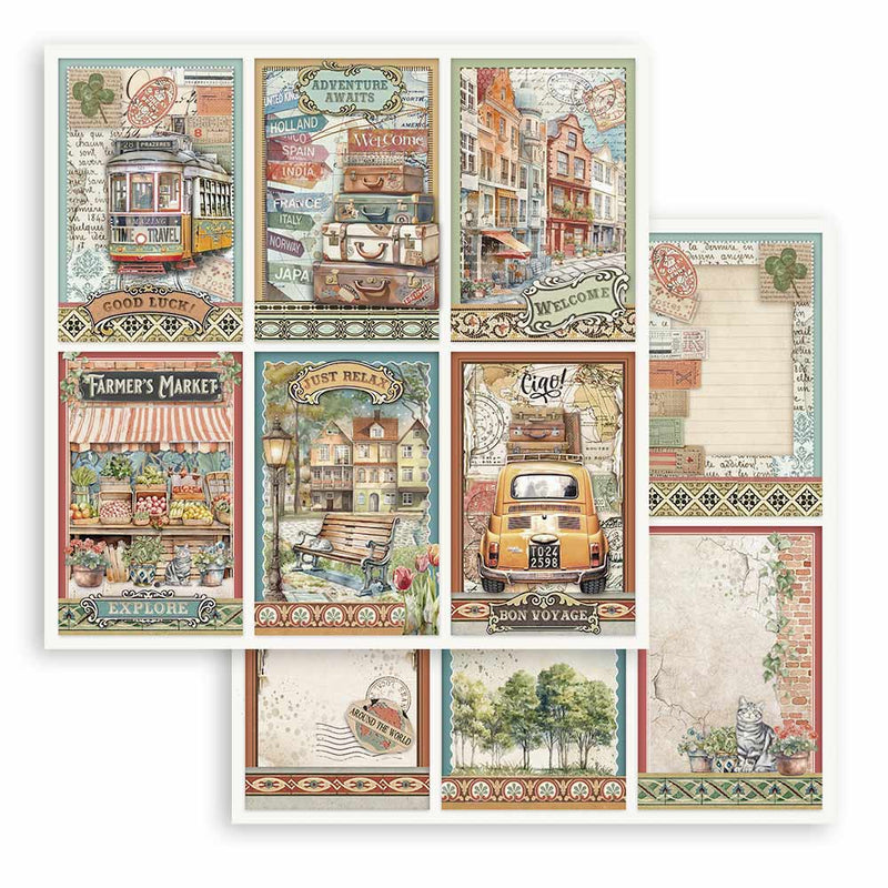 Bloc de Scrapbooking Doble Cara Art of Travelling Stamperia