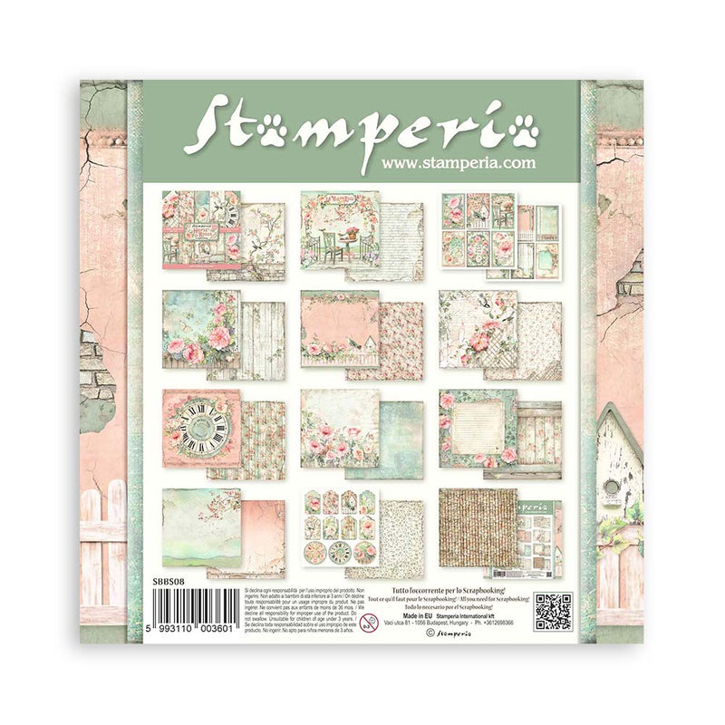 Bloc Scrapbooking 10 Hojas House of Roses Stamperia