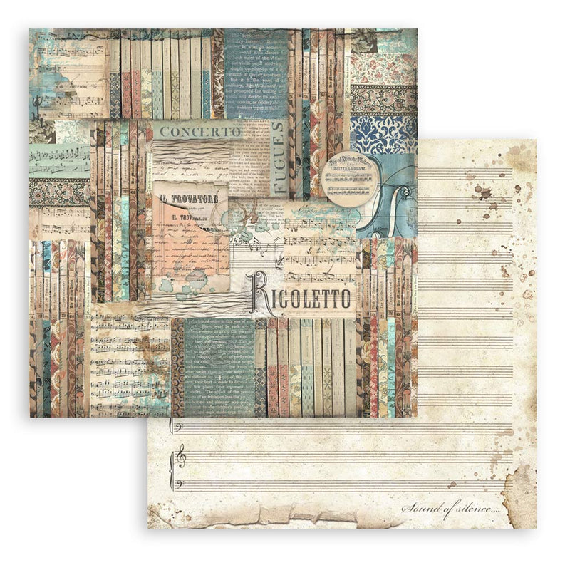 Bloc de Scrapbooking Doble Cara Music Stamperia