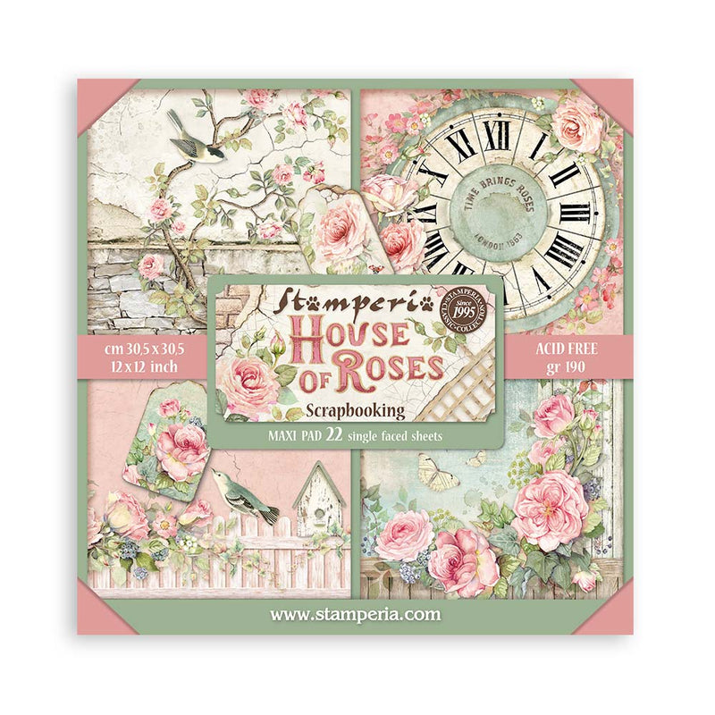 Bloc Scrapbooking 22 Hojas House of Roses Stamperia