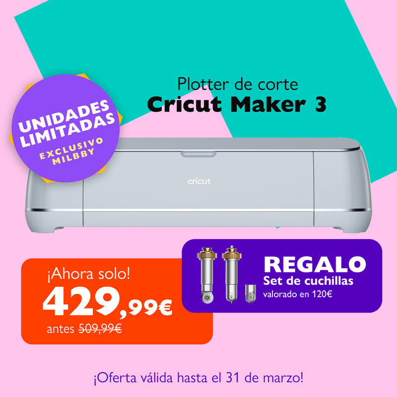 Cricut Maker 3 + Set de Cuchillas Exclusivo GRATIS + Curso de Regalo