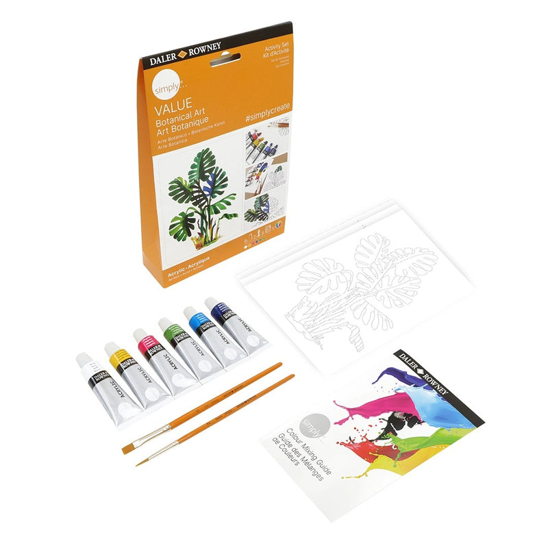 Set Colorear con Acrílico Botánico Daler Rowney