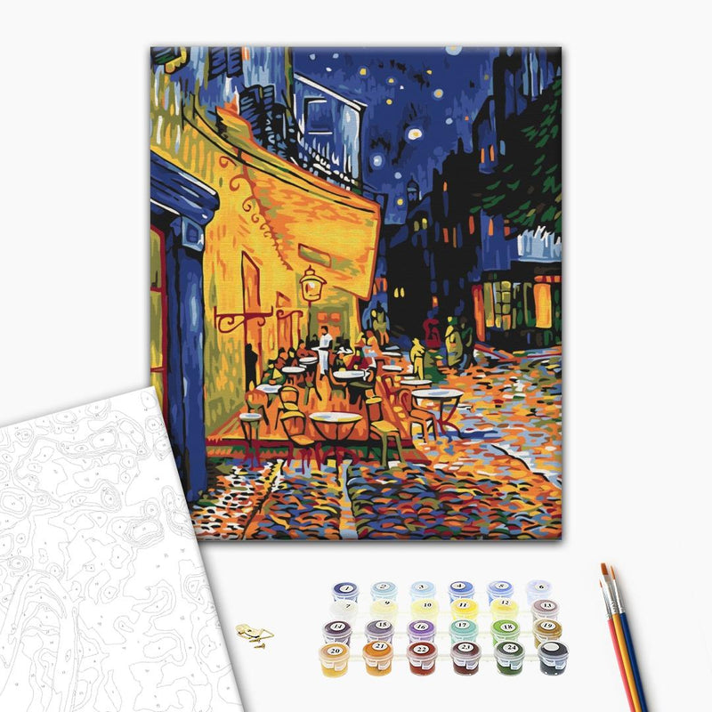 Pintar por Números Terraza Por La Noche Van Gogh Brushme