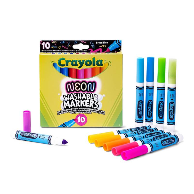 Set 10 Rotuladores Maxi Punta Neón Crayola