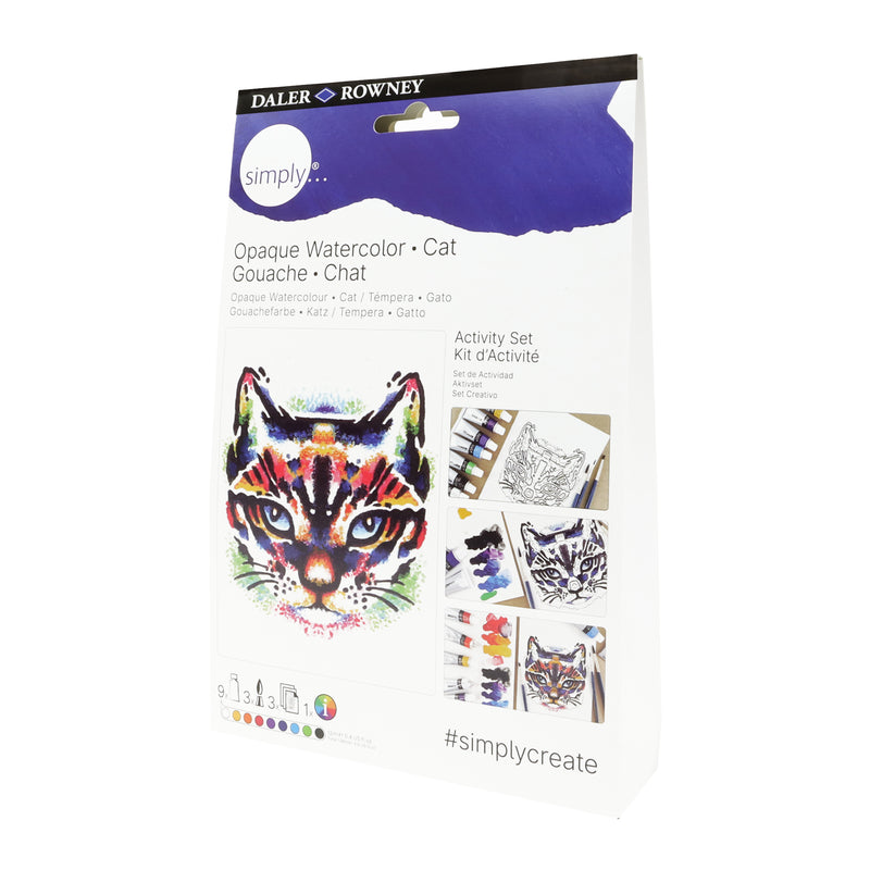 Set Colorear con Témpera Gatos Daler Rowney