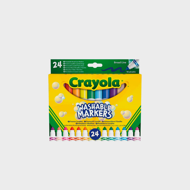 Estuche Rotuladores Maxi Punta Súper Lavables CRAYOLA 24 unidades