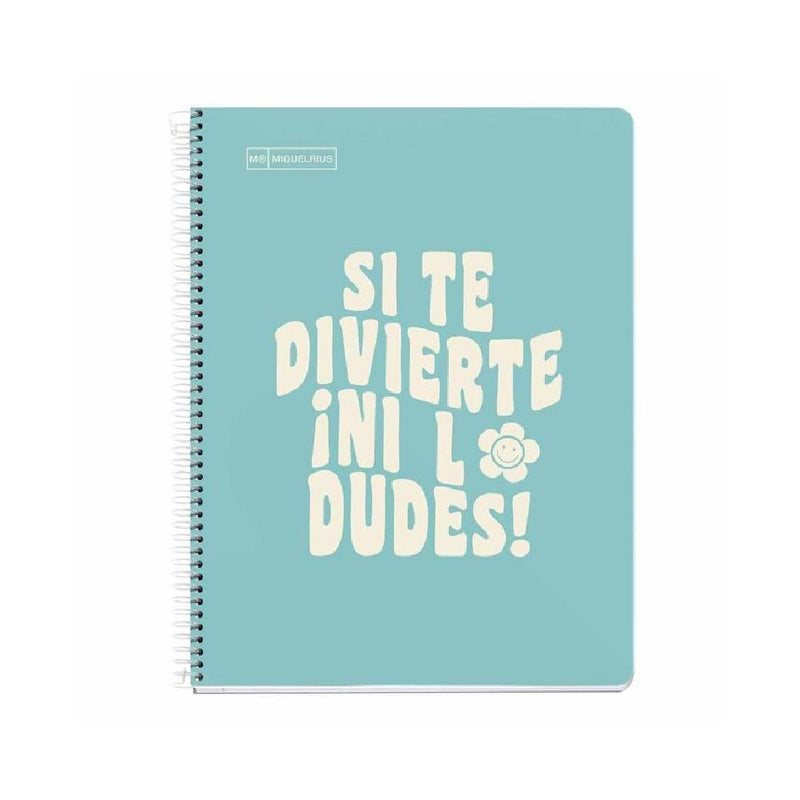 Cuaderno A4 Messages Celeste Miquelrius