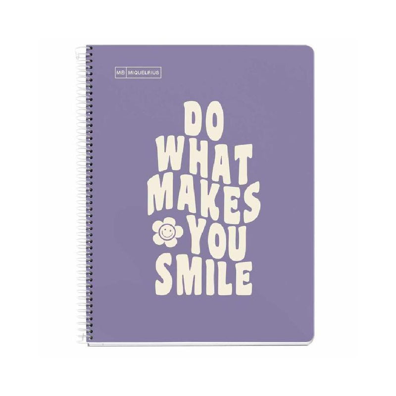 Cuaderno A4 Messages Morado Miquelrius