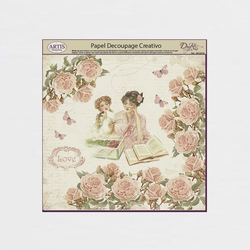 Papeles Decoupage Reading Love - 0813398  Sobres de papel, Decoupage,  Pegamento decoupage