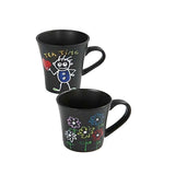 Taza de Porcelana para Decorar Negra 10x5,9x8,7 cm (2)