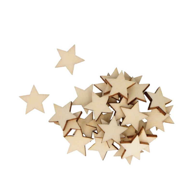 Set 30 Siluetas Estrellas Madera